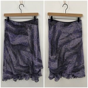 Vintage Y2K La Belle purple ruffle hem skirt